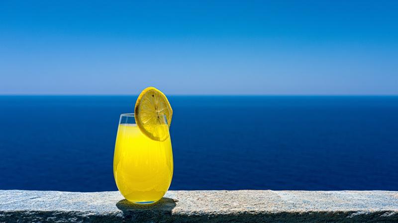 Ultra-wide cinematic thumbnail a single elegant stemless glass with...