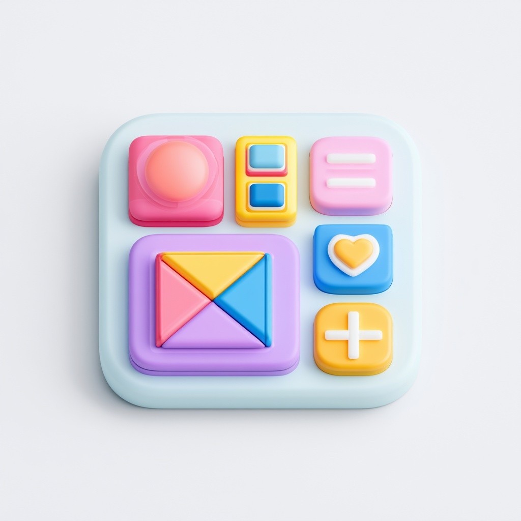 A high-quality 3D illustration of design 3D claymorphism style...
