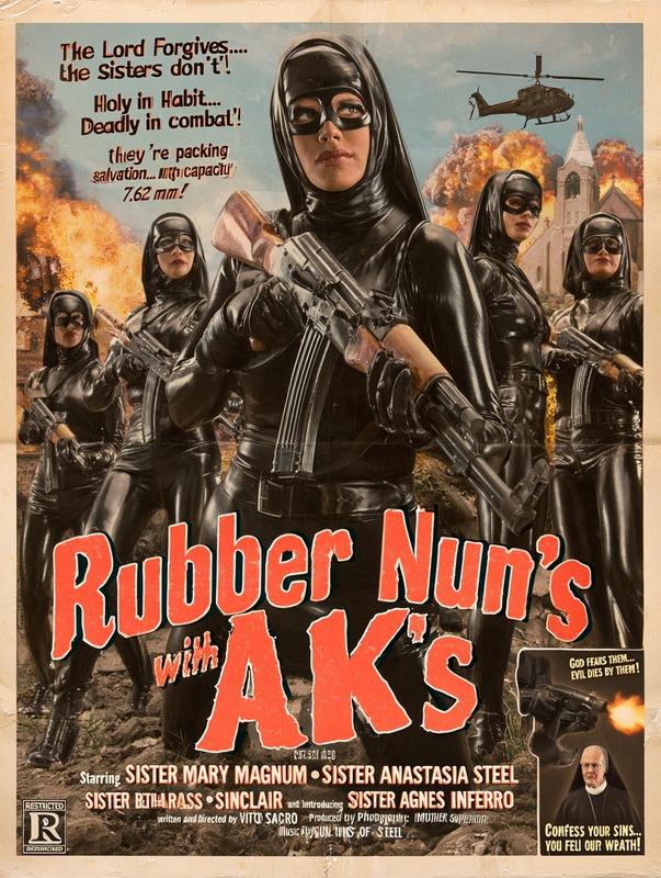 vintage movie poster with a group of nuns in...