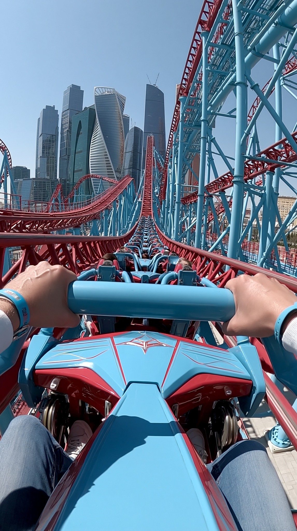 POV from the front seat of a roller coaster...