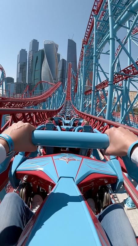 POV from the front seat of a roller coaster...