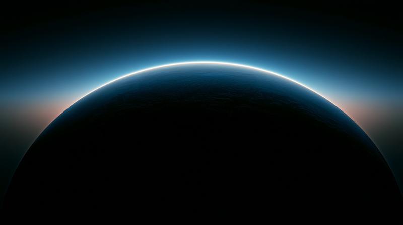 A perfectly centered view of Earth from deep space...