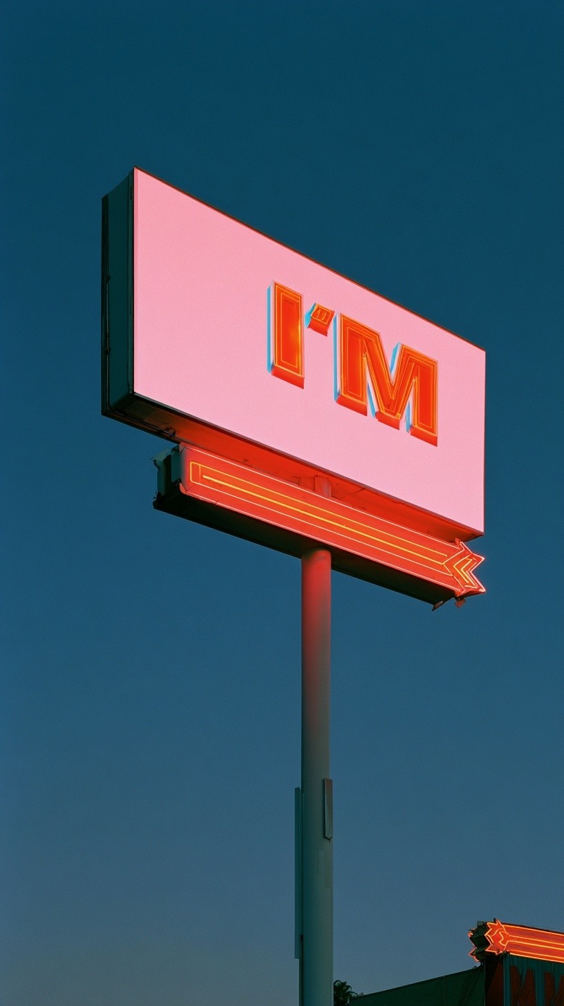 Main Pink billboard I' Z' N' A' signage street...