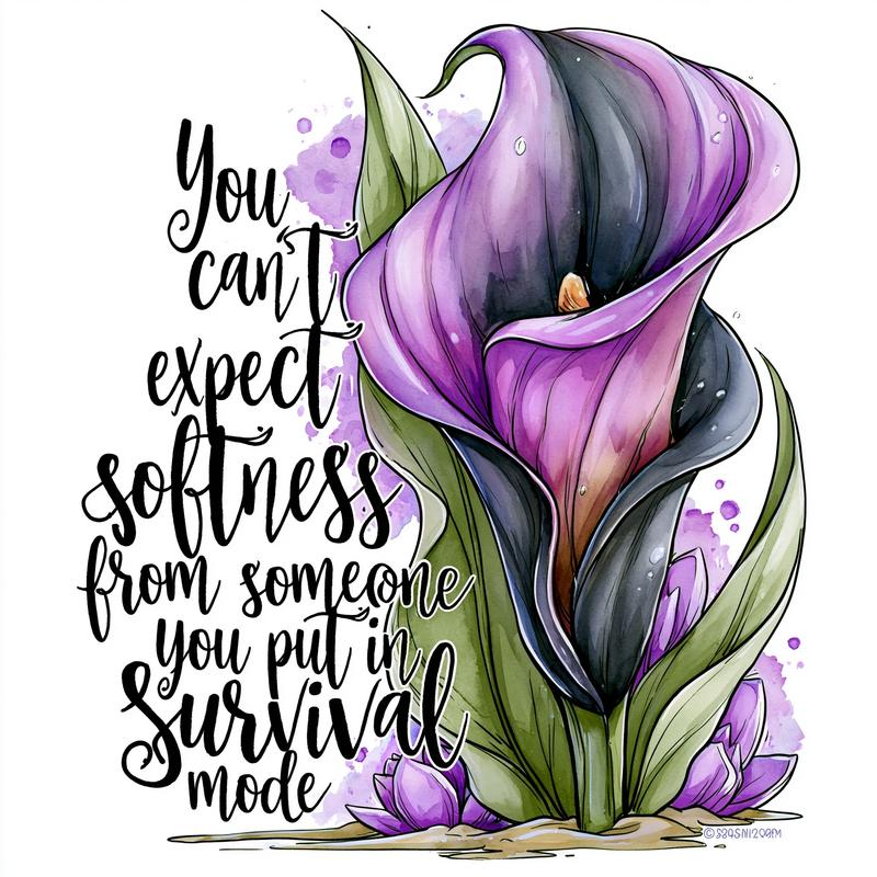 a whimsical watercolor illustrated image of a calla lily...