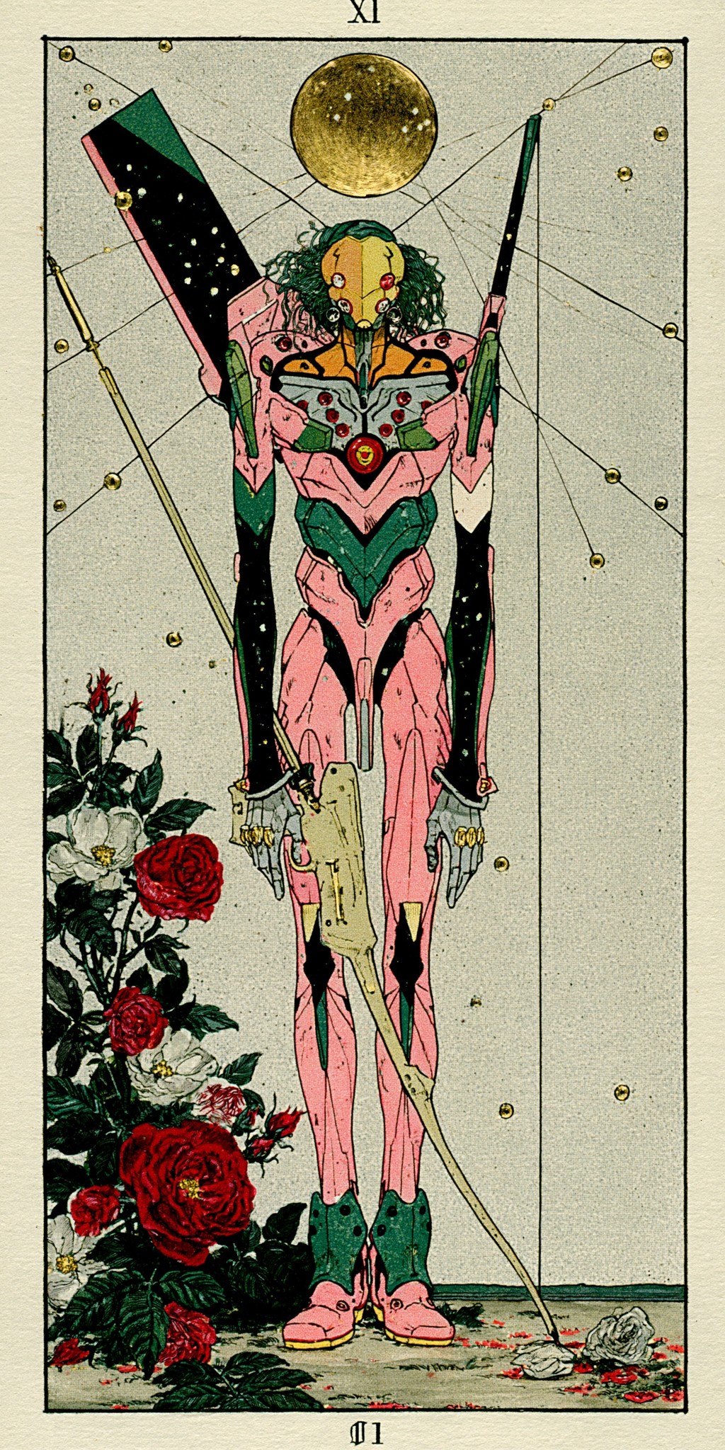 tarot card of evangelion's EVA 01...