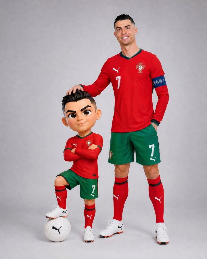 Professional Football Player and Chibi Portrait