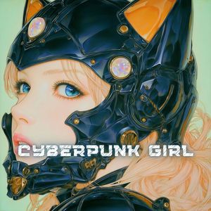 赛博朋克风少女海报