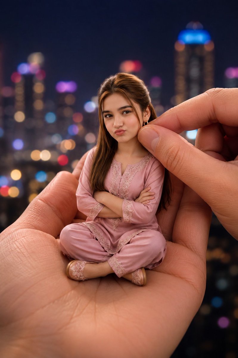巨掌中的迷你女孩