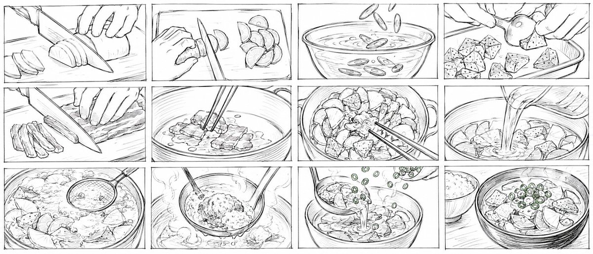 猪肉味噌汤粗略分镜故事板