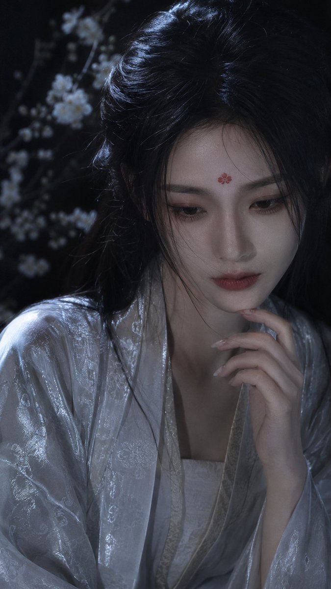 Moonlit Hanfu Beauty Portrait