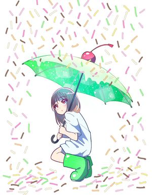 动漫少女与哈密瓜苏打伞
