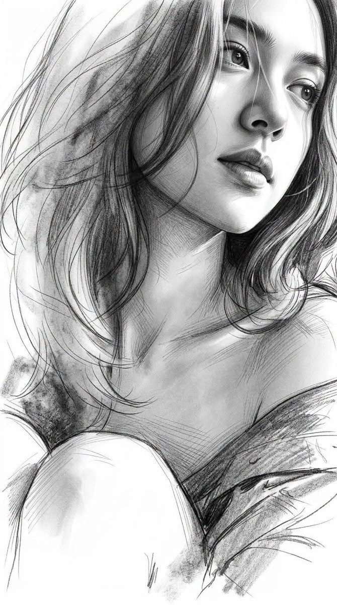 Monochrome Graphite Portrait
