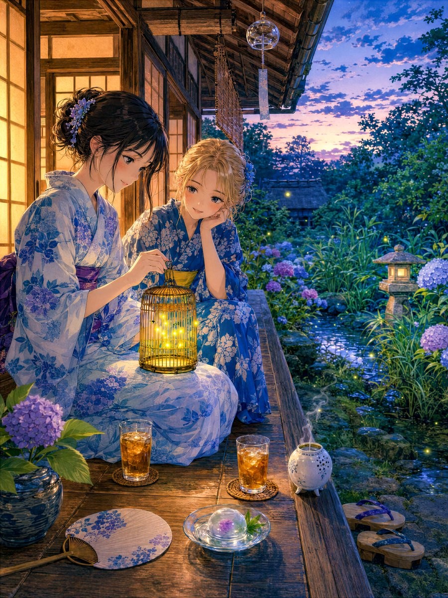 Girl on Summer Veranda