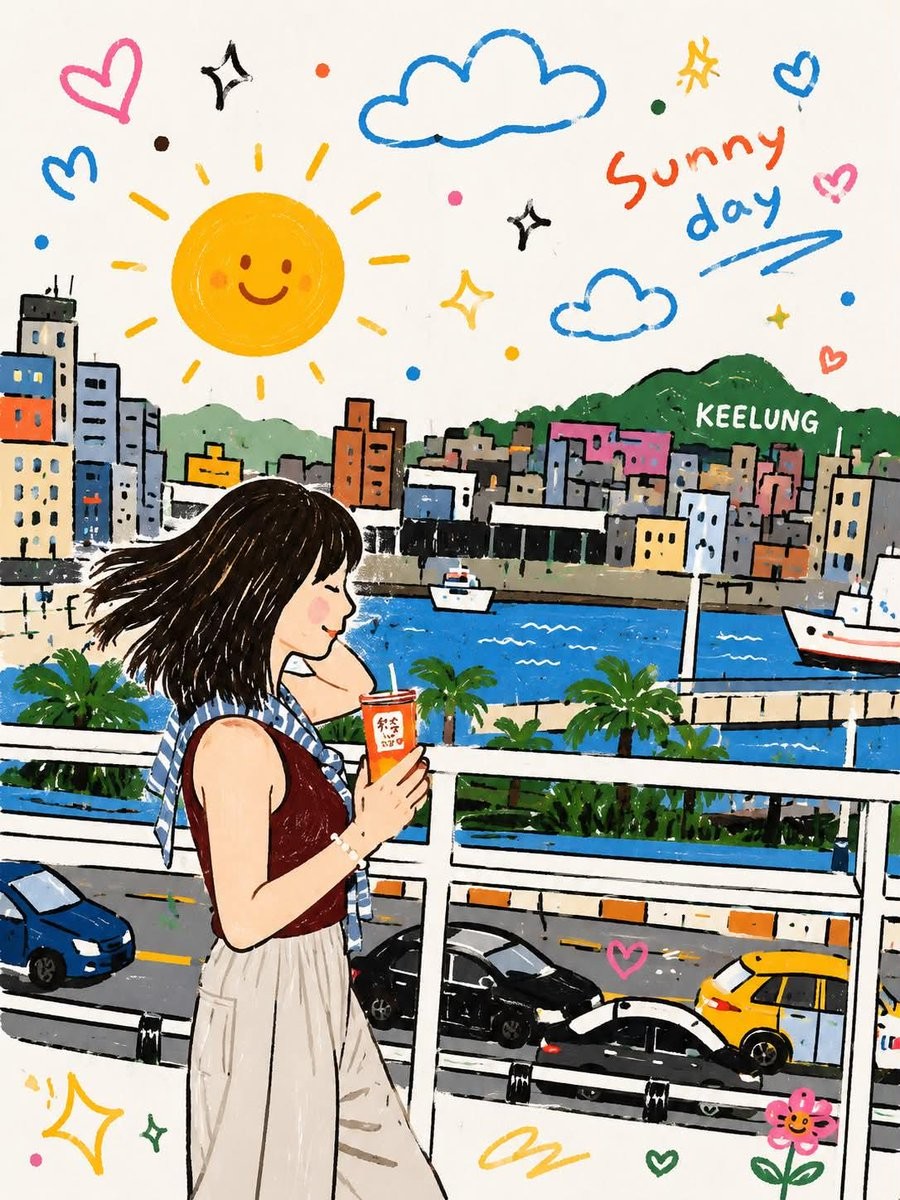 Whimsical Flat Doodle Art Reconstruction