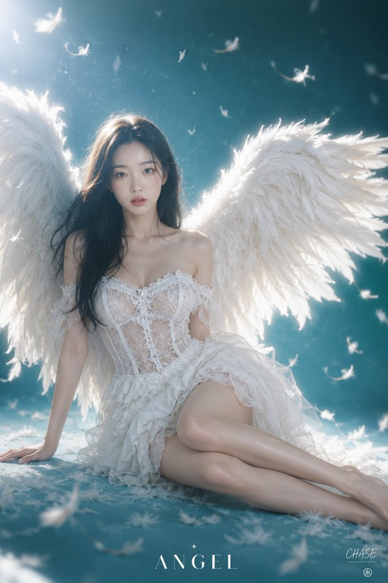Ethereal Winged Angel Portrait