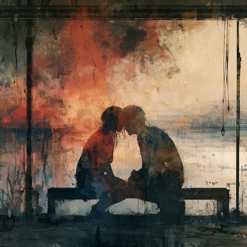 Please create album art for a powerful romance ballad...
