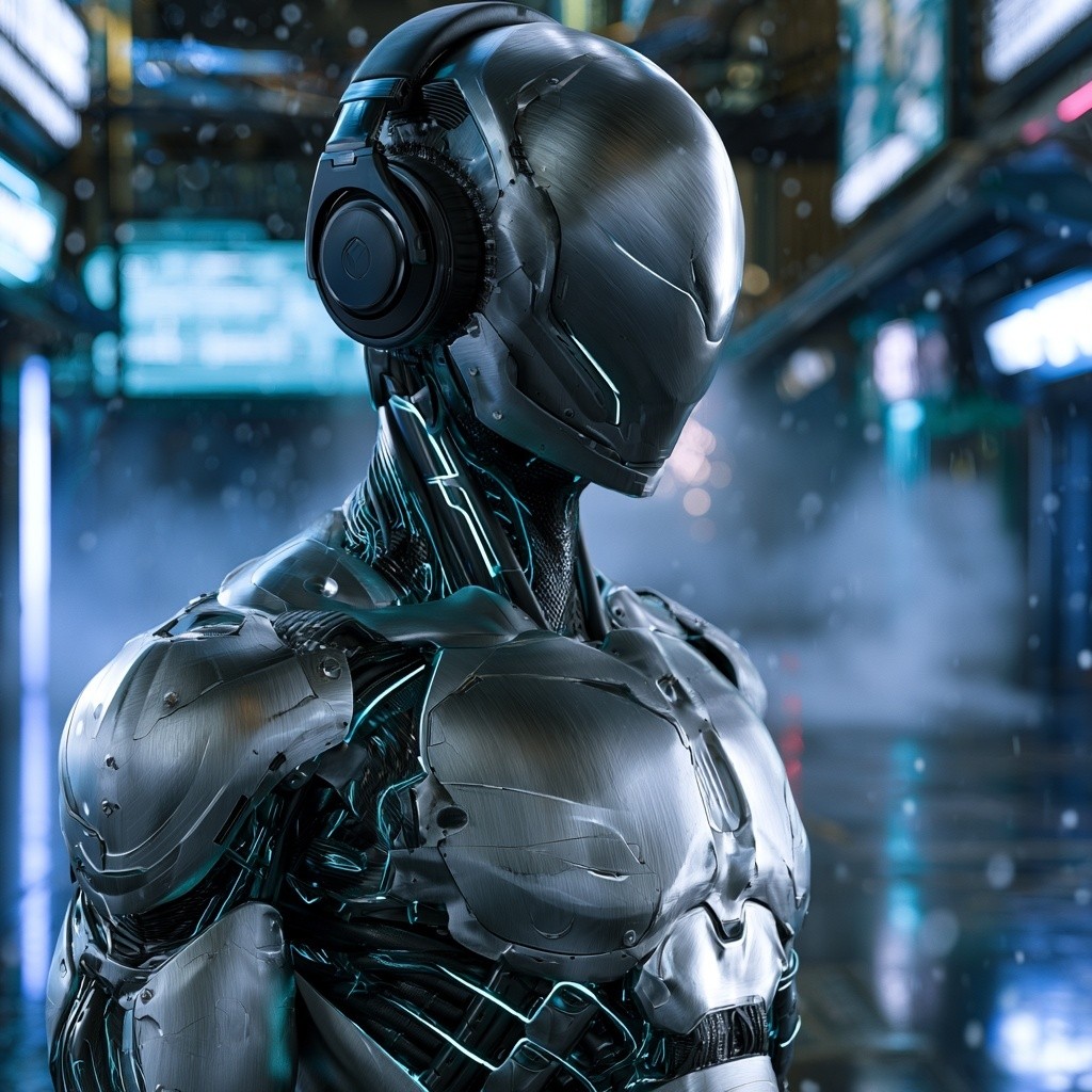 Ultra-realistic Zjhaman an advanced robotic ninja wearing a seamless...