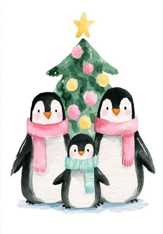 a watercolor illustration on a white background features three...