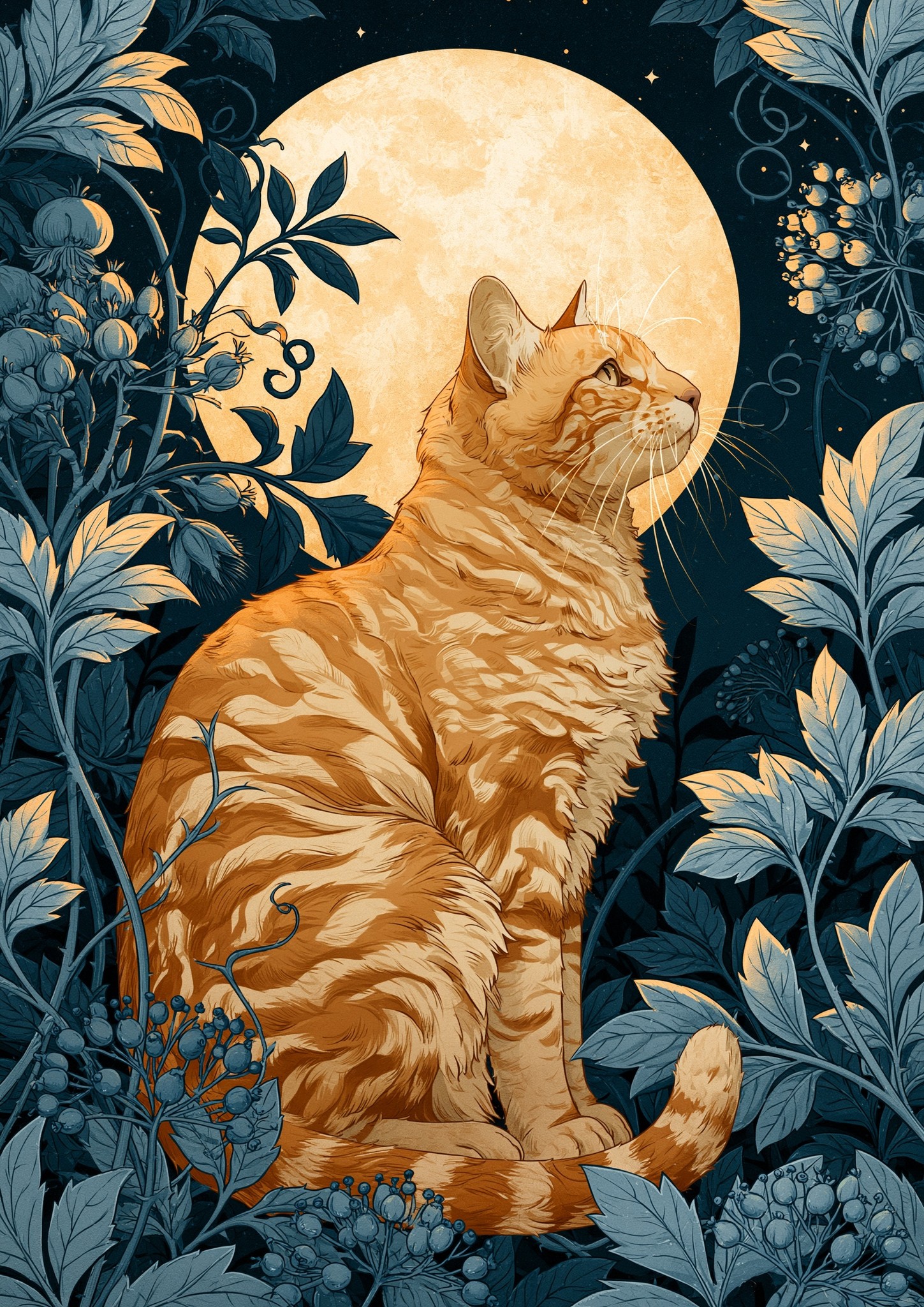 Create me a William morris inspired image of a...