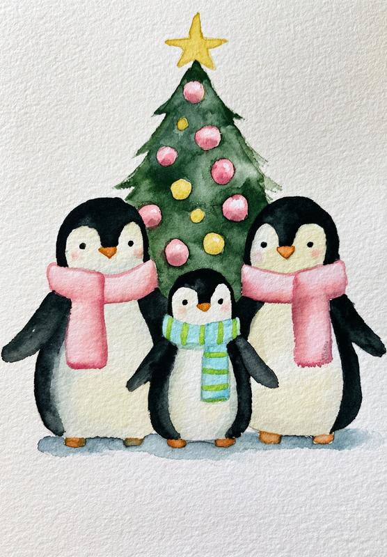 a watercolor illustration on a white background features three...