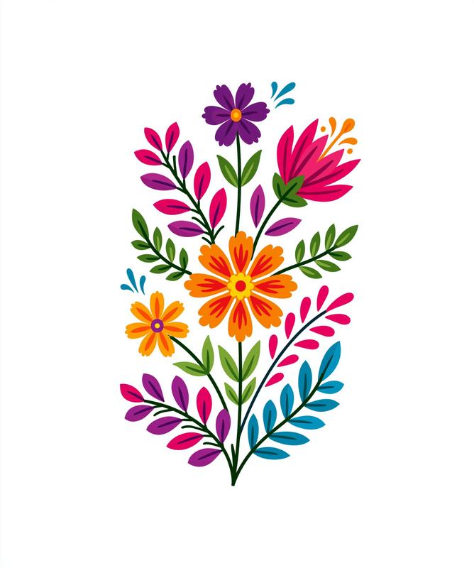 individual element of minimalistic vector graphics of floral designs...