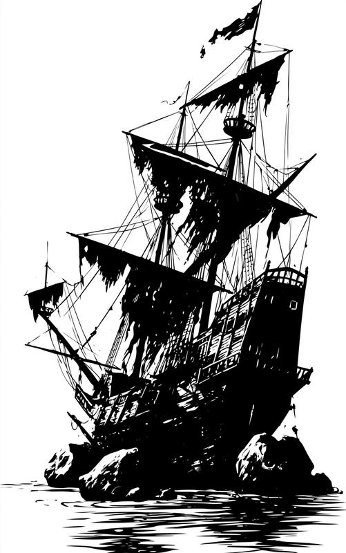 A solid black vector silhouette of a side view...