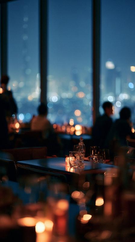 A Dubai sky bar hyper-realistic texture A bar table...