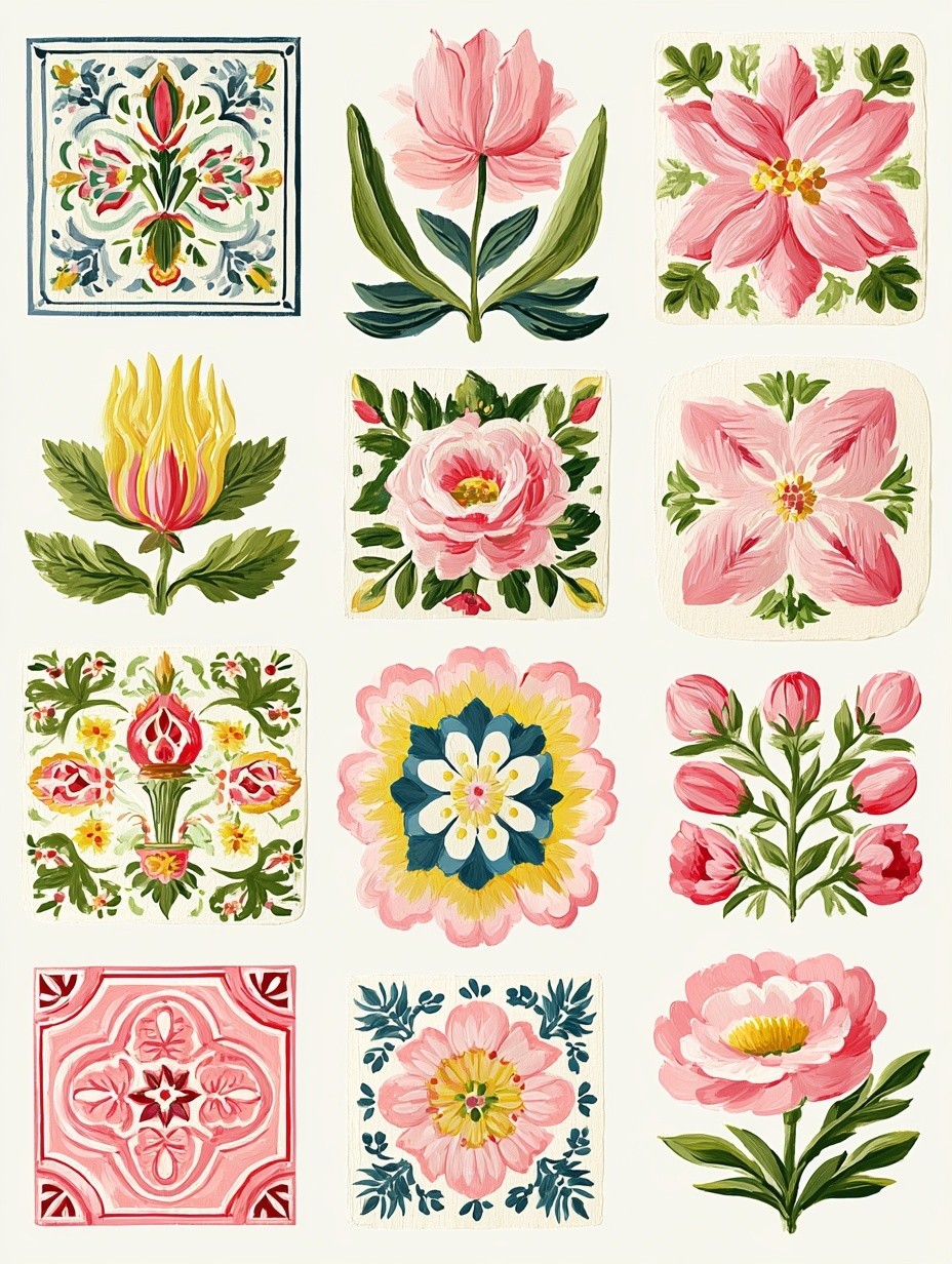 set of 6 geometric ornament patterns symmetrical shapes intricate...
