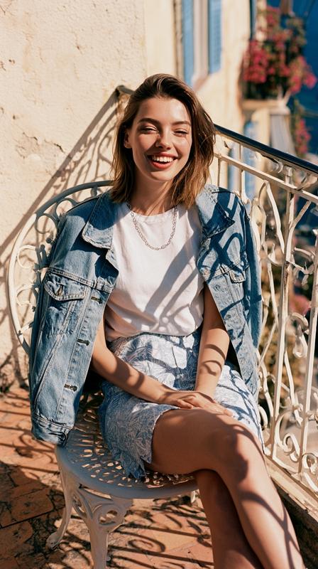 Cinematic medium shot of a cute youthful Caucasian female...