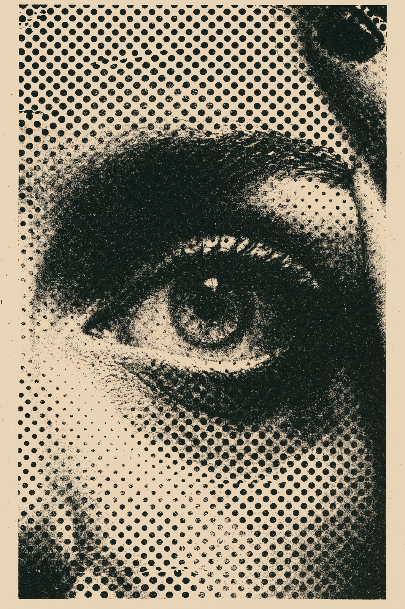 Corner of an woman open eye rendered entirely as...