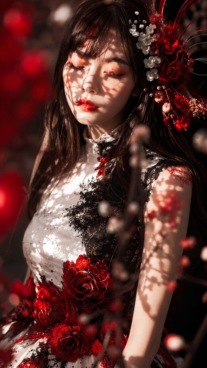 Gothic Floral Garden Portrait