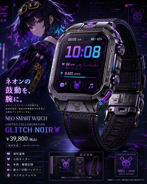 赛博朋克限定款智能手表海报