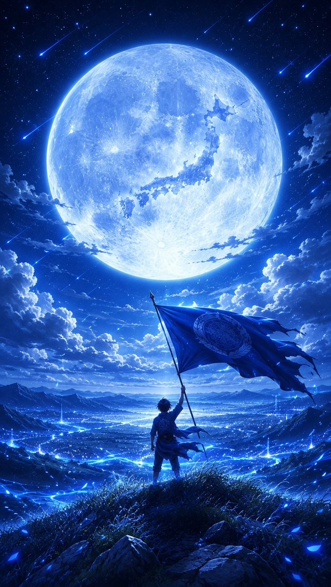 Samurai Blue Moon Over Japan