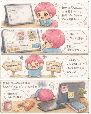 AI 漫画工具使用心得四格漫画