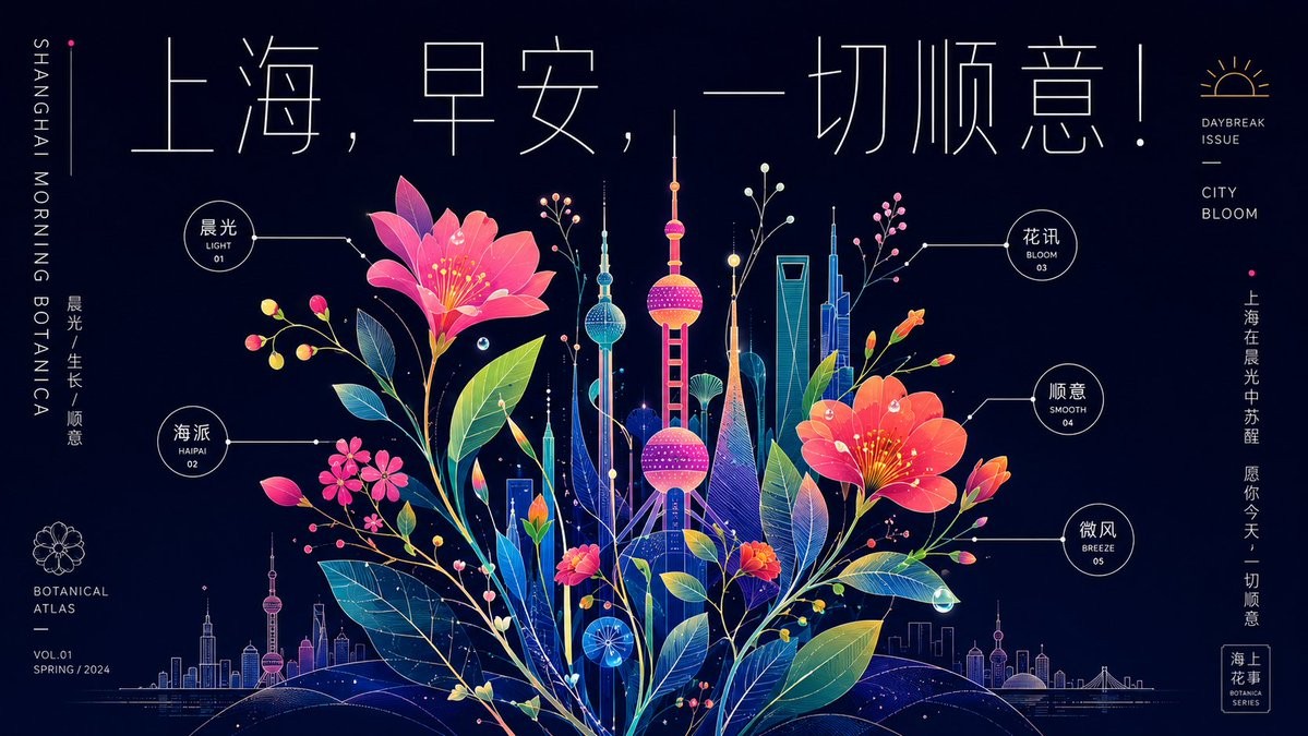 Neon Botanical Atlas