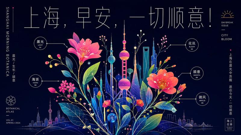 Neon Botanical Atlas
