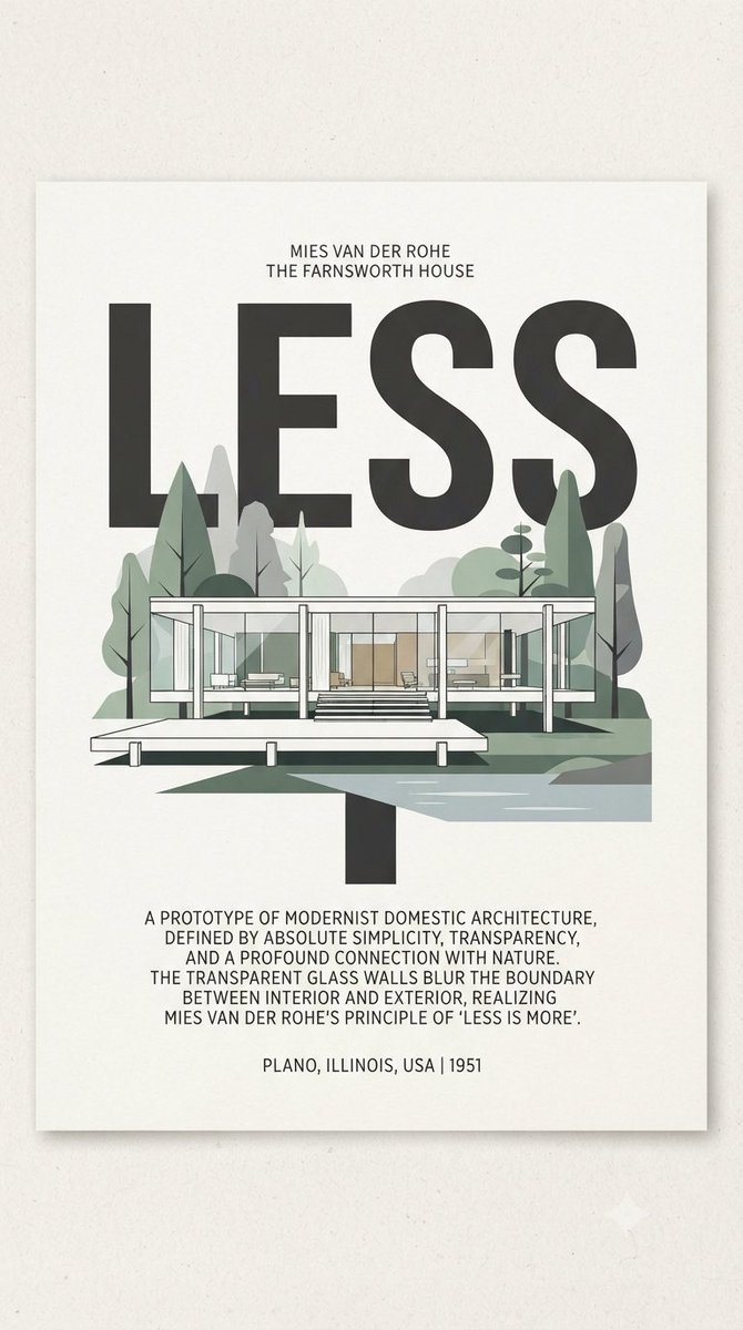 Farnsworth House LESS 海报