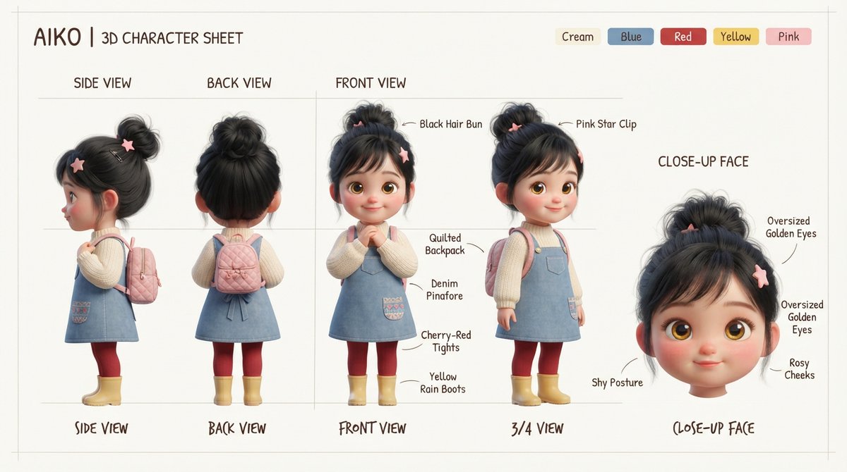 Aiko 3D 角色设计图