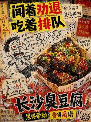 反设计风格长沙臭豆腐广告