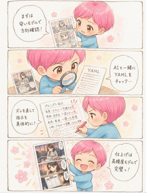 四格 AI 漫画工作流漫画