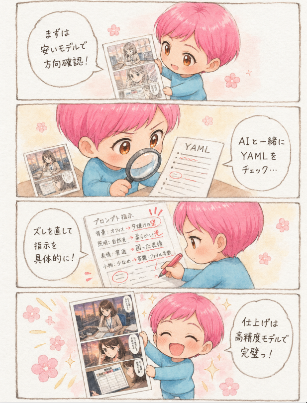 四格 AI 漫画工作流漫画