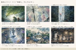 雨宿り絵本プロンプトシート