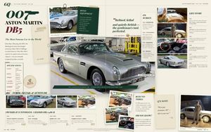 复古 Aston Martin DB5 杂志内页设计