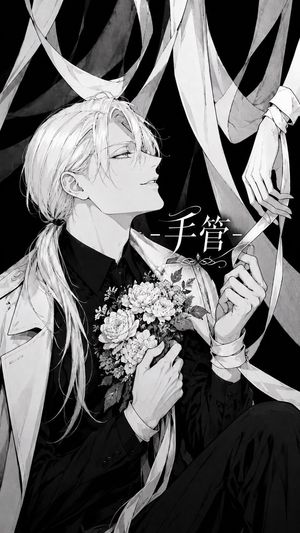 单色丝带漫画封面