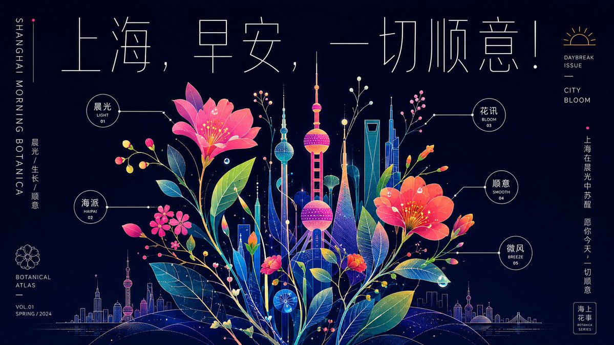 Neon Botanical Atlas