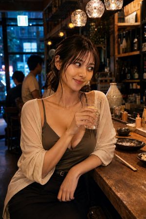 居酒屋之夜侧颜肖像