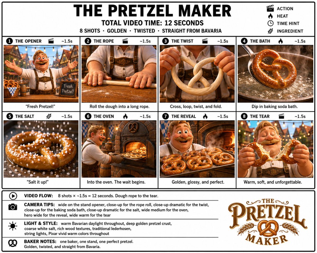 Pretzel Maker 分镜海报