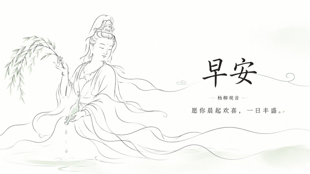 禅意观音早安问候