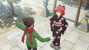 动漫神社庭院对话