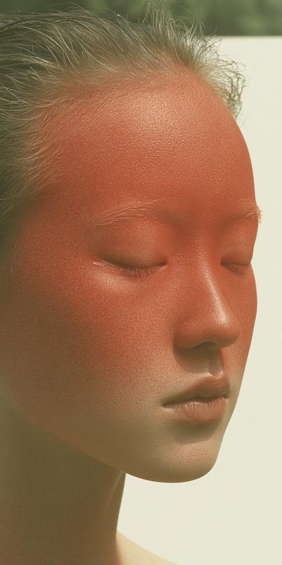 close-up up-shoulders shot portrait fashion editorial style avant garde...